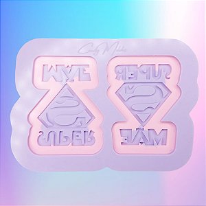 BAZAR- Molde de Silicone Super Mãe 2 Cavidades 6,5cm