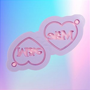 BAZAR - Molde de Silicone Mãe 2 Cavidades com Furo