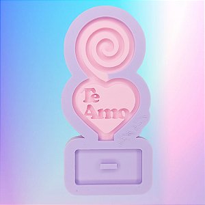 BAZAR - Molde de Silicone Mini Porta Recado Te Amo