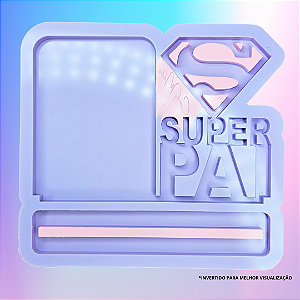 Molde de Silicone Super Pai Placa Foto 9.2cm