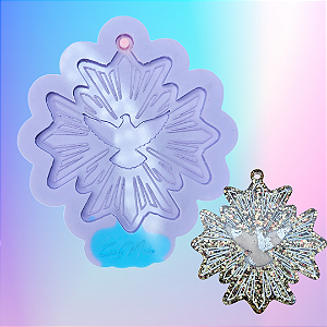 Molde de Silicone Divino Espirito Santo 8cm - 3D