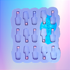 BAZAR - Molde de Silicone Mini Esmalte 15 cavidades