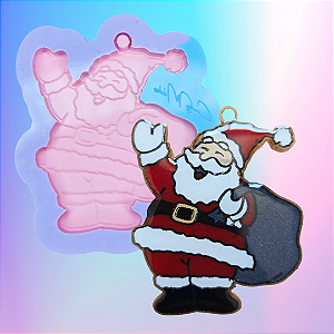 Molde de Silicone Enfeite de Natal Papai Noel II - 7cm