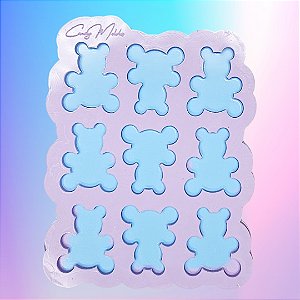 BAZAR - Molde de Silicone Ursinho 9 Cavidades