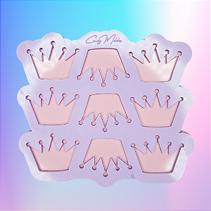 Molde de Silicone Coroa 3cm - 9 Cavidades
