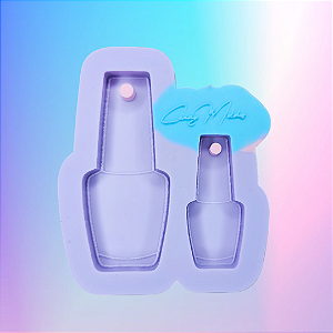 BAZAR - Molde de Silicone Esmalte Gravado 2 Cavidades Modelo II