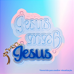 Molde de Silicone Jesus 3d 6,5cm