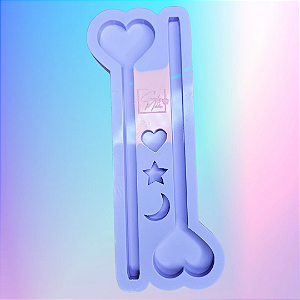 Molde de Silicone Caneta Super Slim - Coração