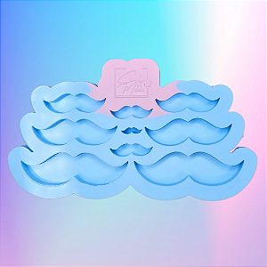 BAZAR - Molde de Silicone Bigode dia dos Pais - 9 Cavidades