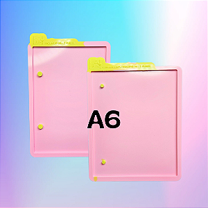 Molde de Silicone Selecione Capa ou Contracapa Fichário A6