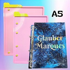 Molde de Silicone Selecione Capa ou Contracapa Fichário A5