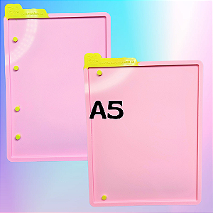 BAZAR - Molde de Silicone Capa e Contracapa Fichário A5