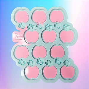 Molde de Silicone Maça Mini espelho 4cm - 12 Cavidades