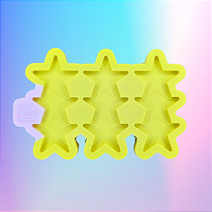 Molde de Silicone Presilhas 3 Cavidades - Estrela