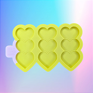 Molde de Silicone Presilhas 3 Cavidades - Coração