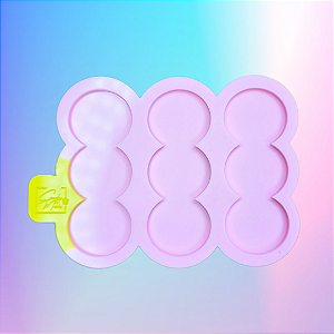 Molde de Silicone Presilhas 3 Cavidades - Redondo
