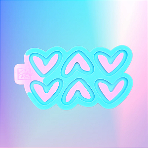 Molde de Silicone Coração Vazado 3,5cm