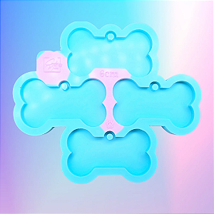 Molde de Silicone Ossinho Pet 6cm - 4 Cavidades
