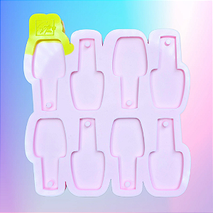BAZAR - Molde de Silicone Esmalte SEM Gravação 5cm - 8 cavidades