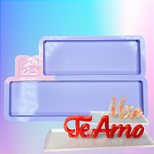 BAZAR - Molde de Silicone Base para Palavras - 2 Cavidades