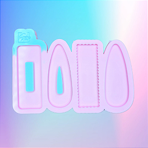 BAZAR - Molde de Silicone Presilhas 4 Cavidades