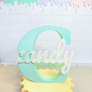 Letra inicial e Nome PERSONALIZADO - em 3D