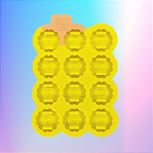 Molde de Silicone Passante Modelo II - Gratidão - Amor - Fé
