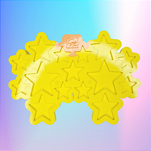 Molde de Silicone Pingente Estrelas - 15 Cavidades 3 Tamanhos - Sem Furo