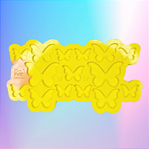 Molde de Silicone Pingente Borboletas - 15 Cavidades 3 Tamanhos - Sem Furo