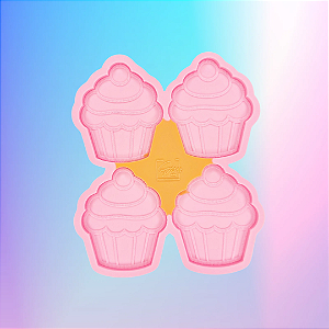 Molde de Silicone Cupcake - 4 Cavidades