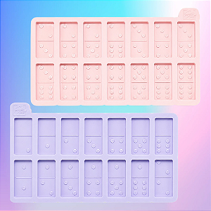 Molde de Silicone Dominó G 5 cm - 8mm