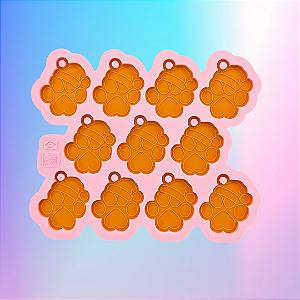 Molde de Silicone Mini Pata Natal Modelo I 3cm
