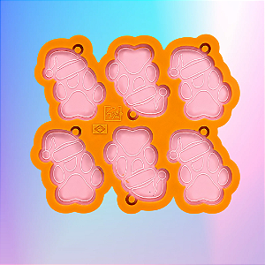 Molde de Silicone Pata Natal Modelo II - 4,5cm