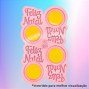 Molde de Silicone Porta Guardanapo 4 Cavidades Modelo Feliz Natal