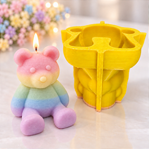 Molde de Silicone - Vela - Ursinho 6,5cm