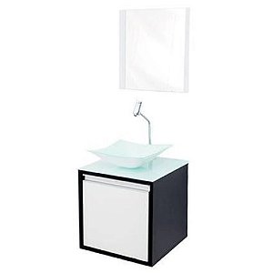 KIT GABINETE SUICA PRETO/BRANCO 40 BRANCO - VILDREX