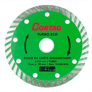 DISCO DIAMANTADO 110MM TURBO - CORTAG