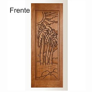 PORTA MAD CEDRO ENTALHADA REF 235 80CM - NEPASI