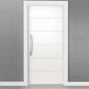 PORTA HDF FUNDO BRANCO FRISADA 60CM - CURITIBA