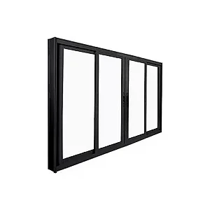 JANELA PRETA 4F 1,00x1,20 C/BAS LINHA PESADA - ALUMI STRIKE