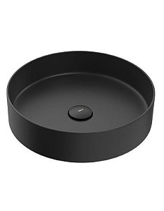 CUBA DE APOIO REDONDA MARMORIZADO PRETO