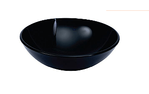 CUBA VIDRO REDONDA 35CM PRETO - VILDREX