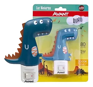 LUZ NOTURNA LED - 3000K-1W- BIVOLT - AVANT "DINO"