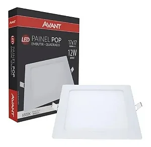 PAINEL LED EMBUTIR QUADR. 12W 6500K - AVANT