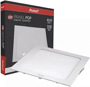 PAINEL LED EMBUTIR QUAD 30W 6500K - AVANT