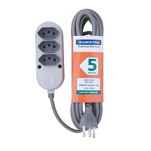 EXTENSAO TRAMONTINA COM TOMADAS 2P+T 10A/250V 5MT