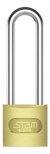 Cadeado Latão Com Chave Haste Longa 35mm Stam Cor Dourado