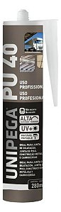 ADESIVO PU40 PROFISSIONAL 400G 280ML PRETO UNIPEGA