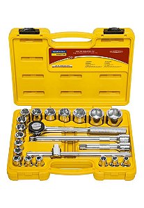 MALETA SOQUETES SEXT. 1/2, 22PCS CROMO VANADIO - TRAMONTINA