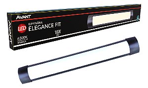 LUMINARIA LED ELEGANCE FIT 18W BR6500K PRETA - AVANT